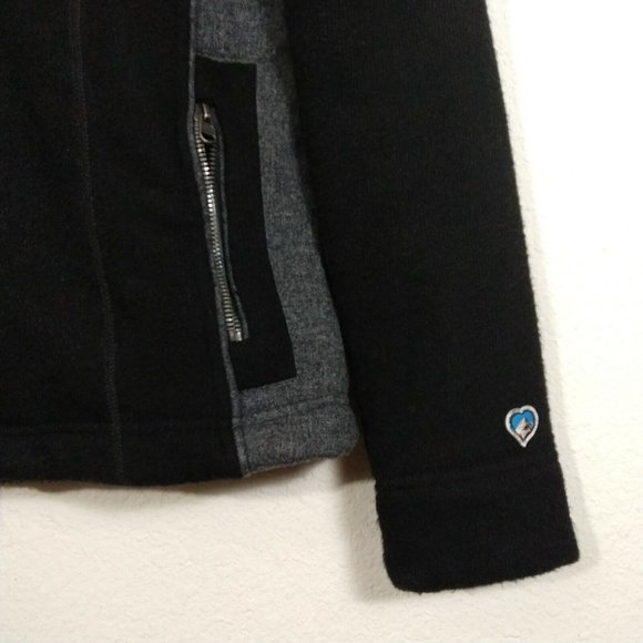 Kuhl Women’s Alfpaca Fleece Full Zip Jacket Black Gray Firestone Walker Size S - Picture 3 of 8